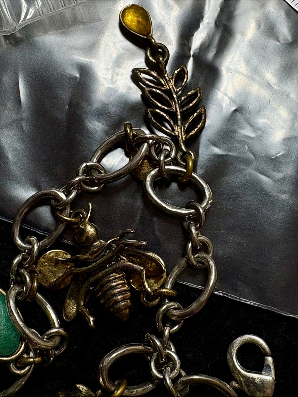 Lucky Brand Bee & Honeycomb Charm Bracelet-Beautiful Construction. Adorable! - Picture 12 of 15